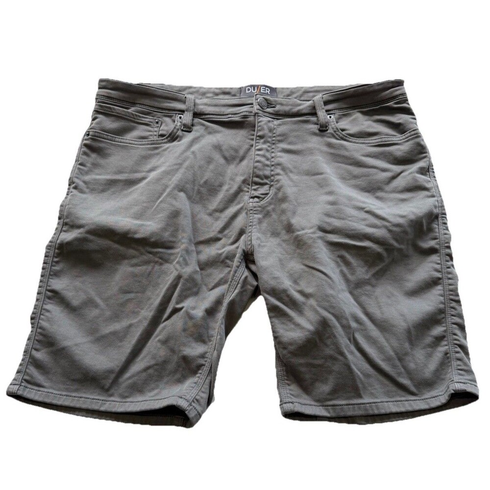 Duer DU/ER Shorts 40 Gray N2X Relaxed Fit 10” Inseam Performance Stretch Chino